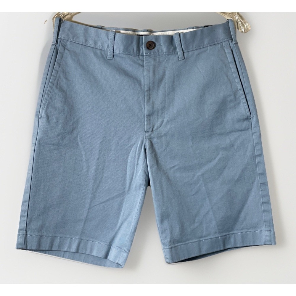 Men's J Crew Lot Of 2 9" Flex Chino Short 1 Blue 1 Gray 28x9 Flat Front NWT